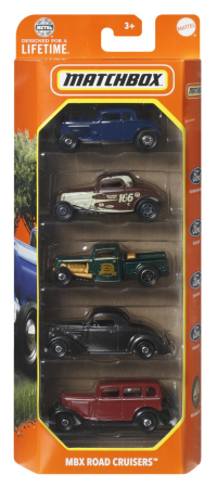 Mașinuțe, Motociclete, Elicoptere, Avioane - MATCHBOX SET 5 MASINUTE METALICE MBX ROAD CRUISERS SCARA 1:64