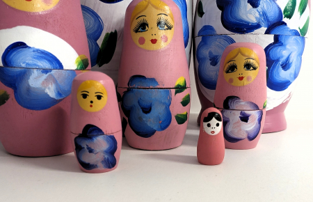 Matrioska  7 piese de lemn DIFERITE CULORI [3]