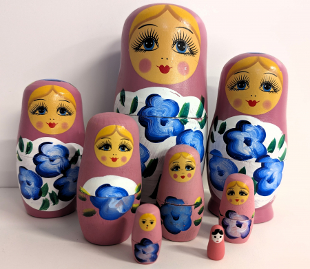 Matrioska  7 piese de lemn DIFERITE CULORI [2]