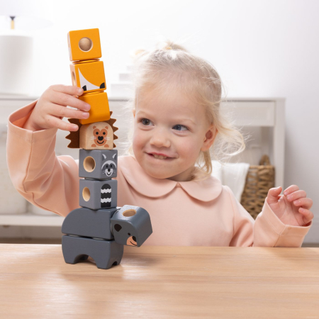 MELISSA AND DOUG SET DE CONSTRUCTIE DIN LEMN PRIETENII PADURII [2]