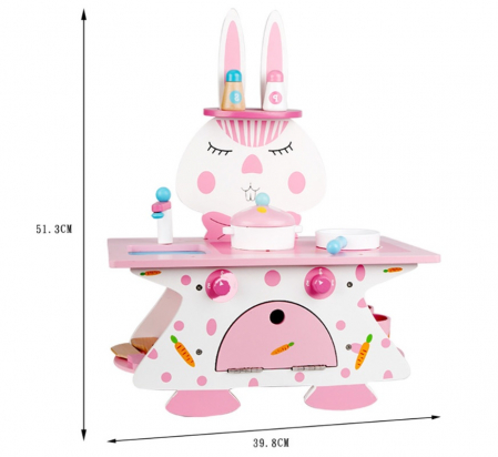 Mini Bucatarie din Lemn cu Accesorii - Iepuras [3]