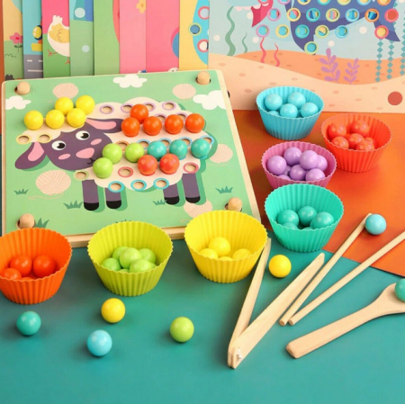 Mozaic din lemn Montessori [2]