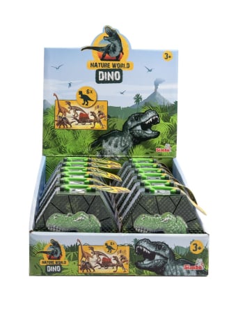 Jucării interactive - NATURE WORLD DINO SET 6 DINOZAURI IN CUTIE PIRAMIDA