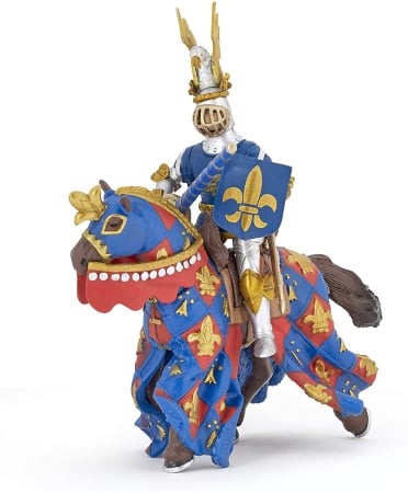Figurine cu eroi și personaje - PAPO FIGURINA CAVALER CRIN ALBASTRU