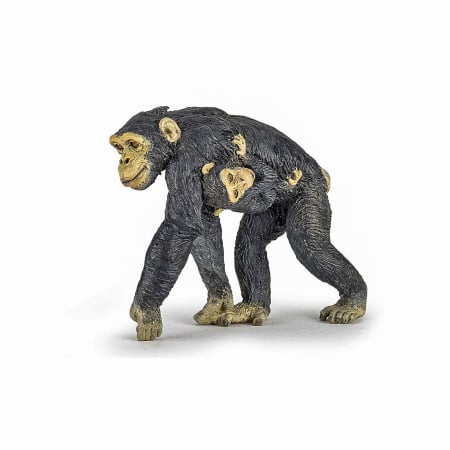 Figurine cu eroi și personaje - PAPO FIGURINA CIMPANZEU SI PUI