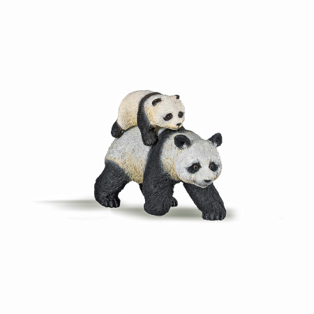 Figurine cu eroi și personaje - PAPO FIGURINA URSULET PANDA CU PUI