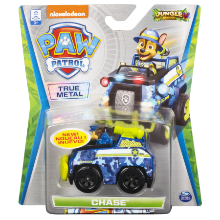 Figurine cu eroi și personaje - PATRULA CATELUSILOR MASINUTA METALICA CHASE JUNGLE RESCUE