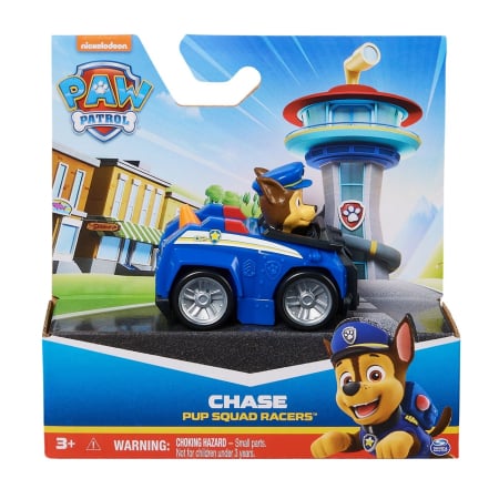 Mașinuțe, Motociclete, Elicoptere, Avioane - PATRULA CATELUSILOR PUP SQUAD RACERS VEHICUL CU FIGURINA CHASE