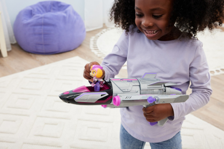 PATRULA CATELUSILOR VEHICUL TRANSFORMATOR SKYE MIGHTY MOVIE JET [2]