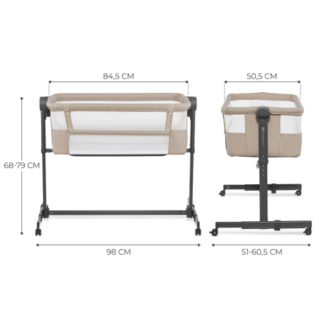 PATUT CO-SLEEPER KINDERKRAFT NESTEE UP 2, BEJ [6]