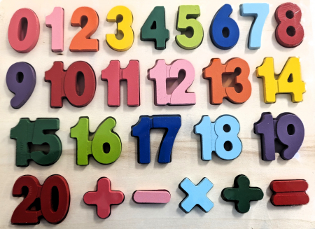 Placa de lemn  cu CIFRE [0]