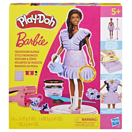 Jucarii de creatie si meserii - PLAY DOH BARBIE SET PLASTELINA BARBIE FASHIONISTA RUFFLES CREATII VESTIMENTARE