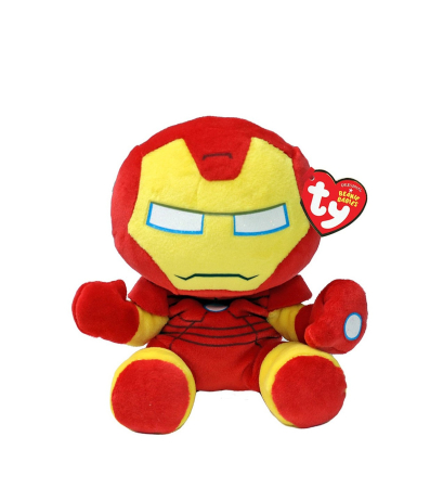 Jucării de pluș - PLUS TY 15CM BEANIE BABIES SOFT MARVEL IRON MAN