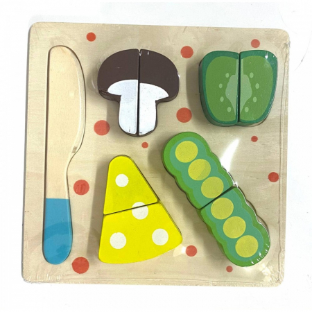 Jucării motricitate - Puzzle 3D de feliat 4 ALIMENTE