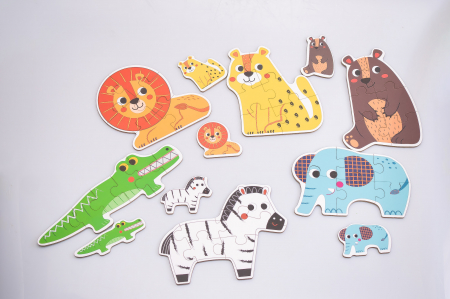 Puzzle 6-in-a-box Animale salbatice [2]