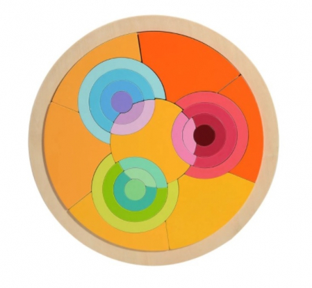 Puzzle cercuri curcubeu Montessori [1]