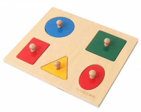 Puzzle cu maner 5 forme geometrice [1]