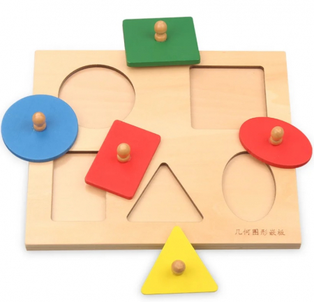 Puzzle cu maner 5 forme geometrice [3]