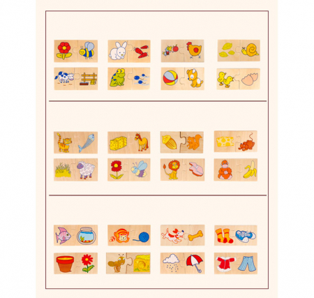 Puzzle din lemn DUO Ce mananca animalele? [2]