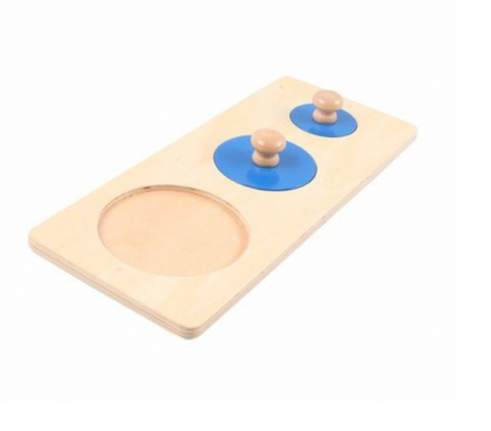 Puzzle incastru din lemn cu maner 3 cercuri [2]