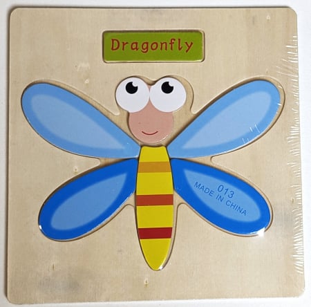 Materiale didactice - Puzzle incastru lemn Libelula