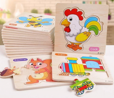 Puzzle incastru lemn PASARE [2]