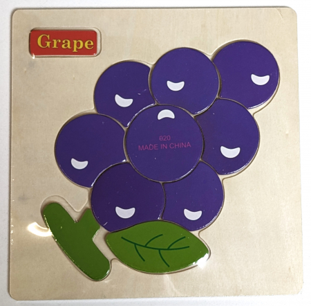 Materiale didactice - Puzzle incastru lemn Strugure