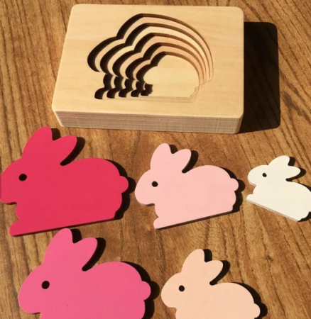 Puzzle lemn straturi. Pasare albastra [2]