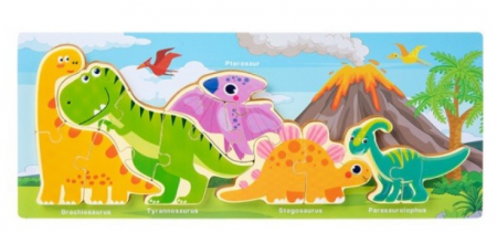 Jucării copii 0-1 ani - Puzzle mare 3D Dinozaur