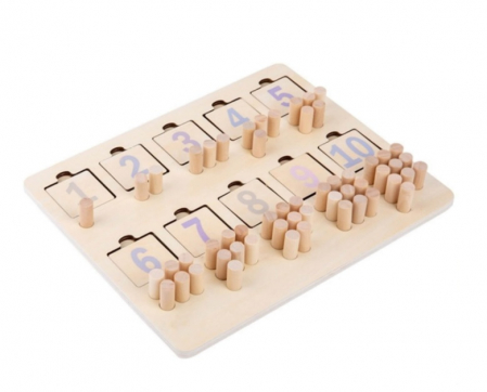 Puzzle Montessori incastru de asociere cifre [1]