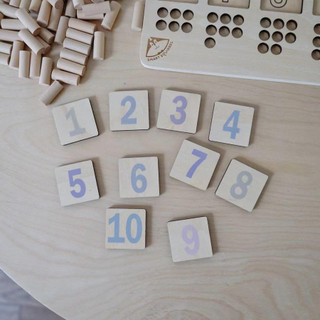 Puzzle Montessori incastru de asociere cifre [4]