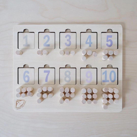 Puzzle Montessori incastru de asociere cifre [0]