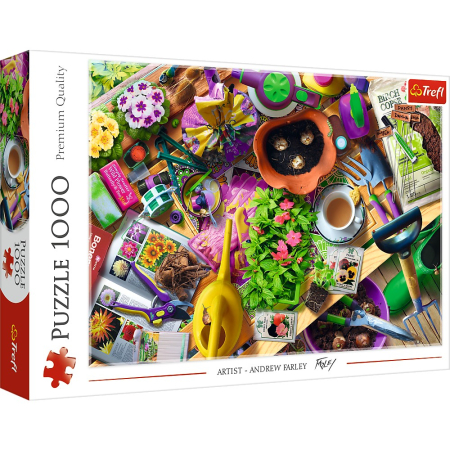 Puzzle - PUZZLE TREFL 1000 ARANJAREA GRADINII ARTIST ANDREW FARLEY