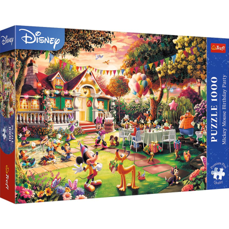 Puzzle - PUZZLE TREFL 1000 PREMIUM PLUS DISNEY MICKEY MOUSE PETRECERE ZI DE NASTERE
