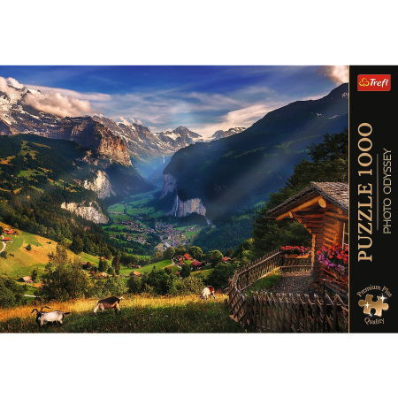 PUZZLE TREFL 1000 PREMIUM PLUS PHOTO ODYSSEY VALEA LAUTERBRUNNEN  ELVETIA [2]
