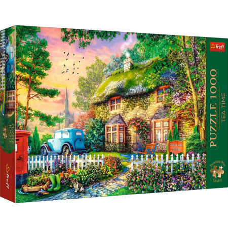 Puzzle - PUZZLE TREFL 1000 PREMIUM PLUS TEA TIME CASUTA STONEY LANE