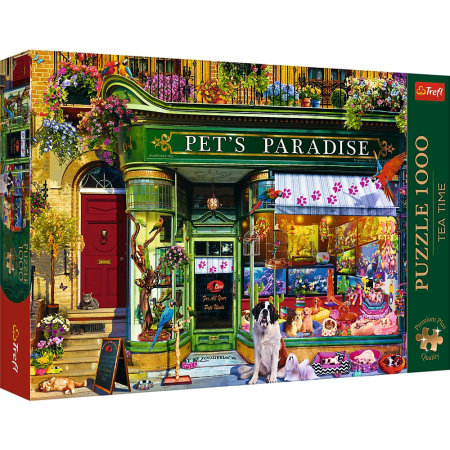 Puzzle - PUZZLE TREFL 1000 PREMIUM PLUS TEA TIME PARADISUL ANIMALELOR