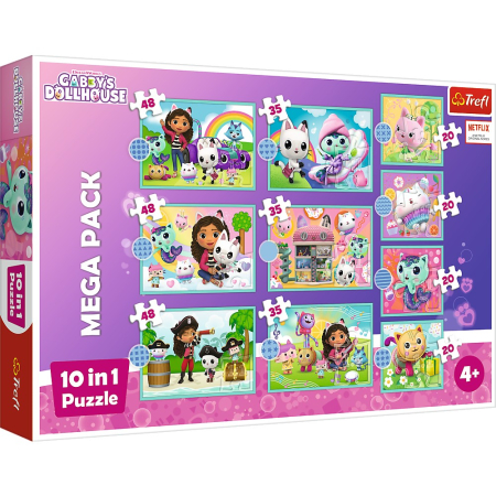 Puzzle - PUZZLE TREFL 10IN1 GABBYS DOLLHOUSE IN UNIVERSUL LUI GABBY