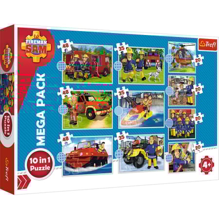 Puzzle - PUZZLE TREFL 10IN1 POMPIERUL SAM - SALVARILE POMPIERULUI SAM