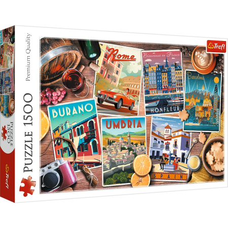 Puzzle - PUZZLE TREFL 1500 CALATORIND PRIN EUROPA