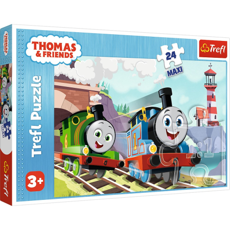 Puzzle - PUZZLE TREFL 24 MAXI THOMAS TOM SI PERCY PE LINII