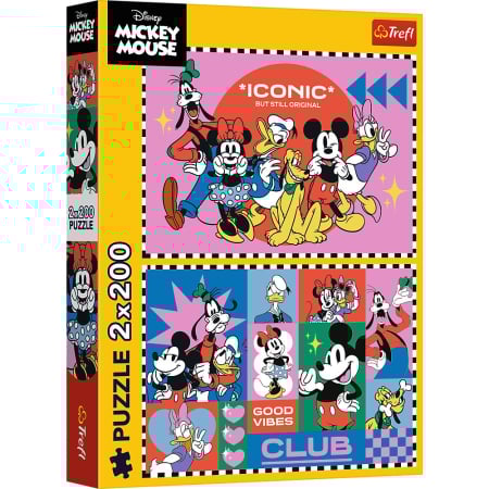Puzzle - PUZZLE TREFL 2X200 DISNEY MICKEY MOUSE TIMP CU PRIETENII