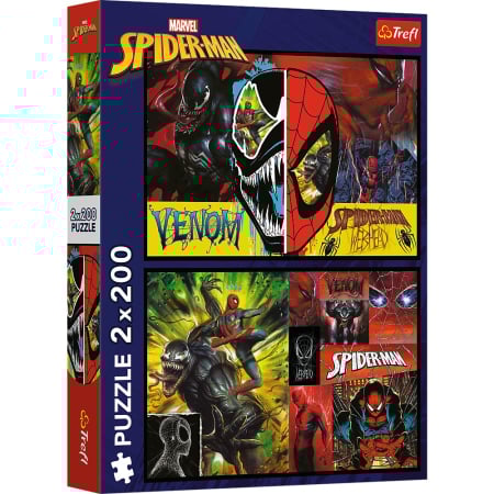 Puzzle - PUZZLE TREFL 2X200 SPIDER MAN ZI SI NOAPTE