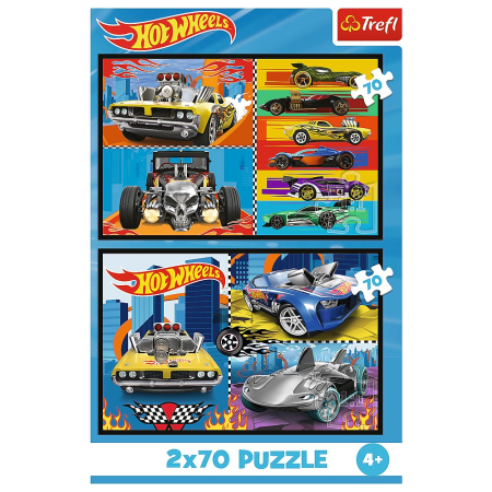 PUZZLE TREFL 2X70 HOT WHEELS MASINI [3]