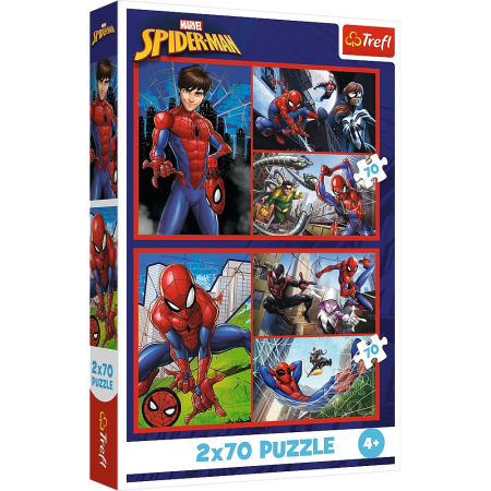 Puzzle - PUZZLE TREFL 2X70 MARVEL SPIDER-MAN AVENTURILE LUI SPIDER-MAN