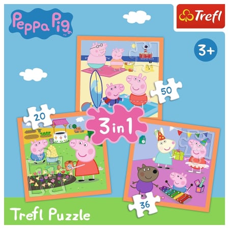 PUZZLE TREFL 3IN1 INVENTIVA PEPPA PIG [4]