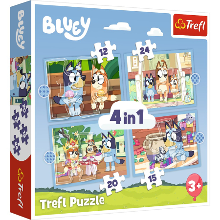 Puzzle - PUZZLE TREFL 4IN1 BLUEY SI LUMEA EI