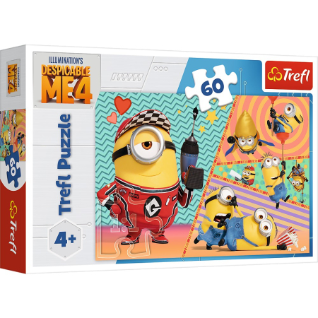Puzzle - PUZZLE TREFL 4IN1 DESPICABLE ME 4 MINIONII TRAZNITI