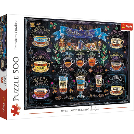 Puzzle - PUZZLE TREFL 500 TIPURI DE CAFEA