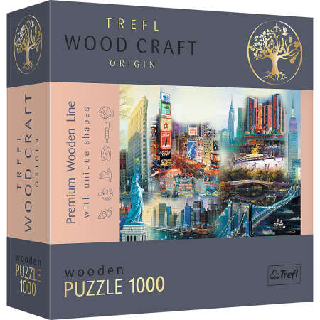 Puzzle - PUZZLE TREFL DIN LEMN 1000 PIESE NEW YORK